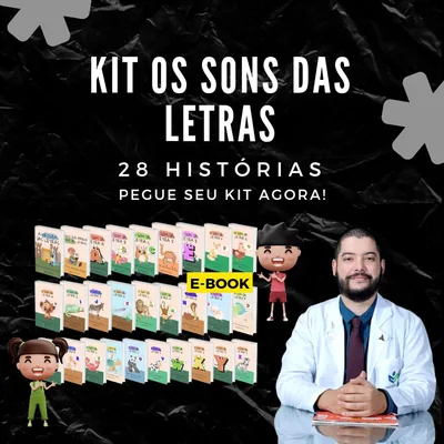 Capa de Coleção de Livros Os Sons das Letras