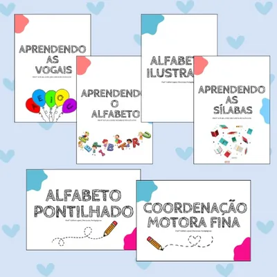 Capa de Combo de apostilas para alfabetização