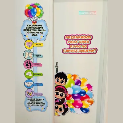 Capa de Combo Cumprimento Divertido com Painel de Porta