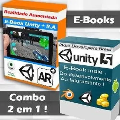 Capa de Combo de Ebooks: Jogo Android com Unity e Introdução à Realidade Aumentada