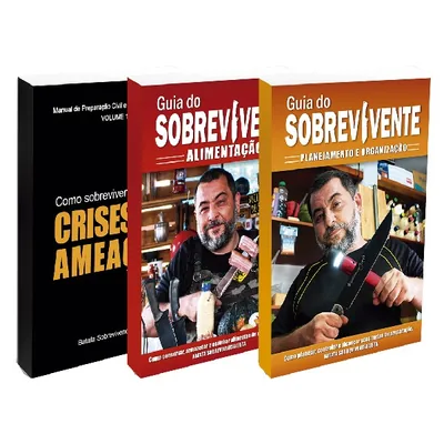 Capa de Combo Guia do Sobrevivente: Vol. I, Vol. II e Planner Permanente de Preparação
