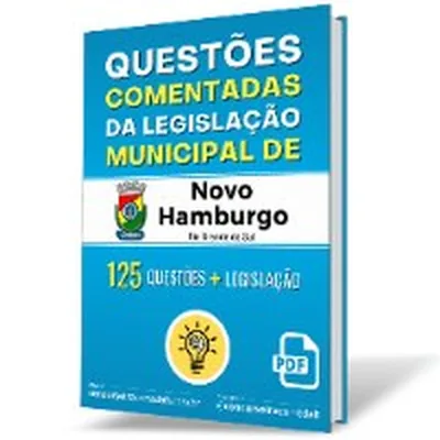 Capa de Combo Questões Comentadas da Legislação Municipal de Novo Hamburgo + 2 Simulados