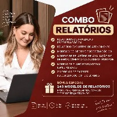 Capa de Combo Relatórios: Modelos Psicopedagógicos Editáveis em Word