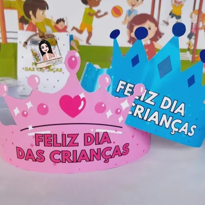 Capa de Coroas Príncipe e Princesa: Dia das Crianças