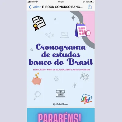 Capa de Cronograma de Estudos para o Concurso do Banco do Brasil: Escriturário Agente Comercial