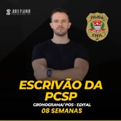 Capa de Cronograma Escrivão PCSP Pós-Edital: 8 Semanas