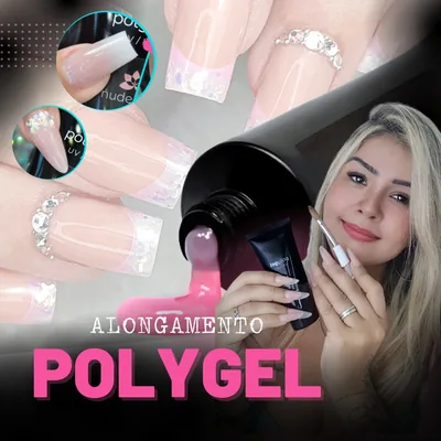 Capa de Curso Alongamento Técnica Polygel: Dual Form, Tips e Moldado