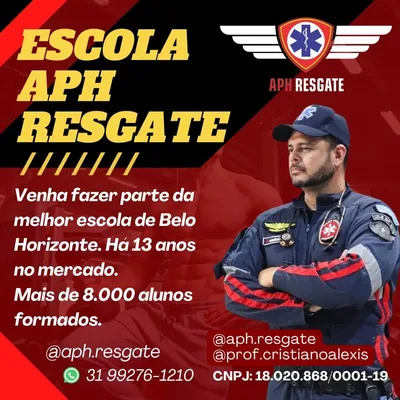 Capa de Curso de APH, Atendimento Pré-Hospitalar, BLS, SBV e Primeiros Socorros