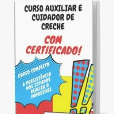 Capa de Curso Auxiliar e Cuidador de Creche