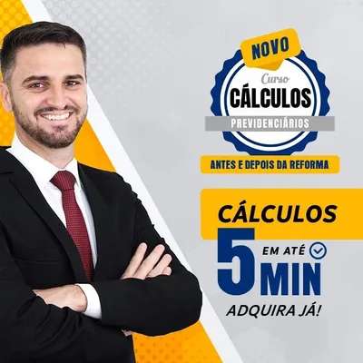 Capa de Novo Curso de Cálculos Previdenciários + Planilha Online