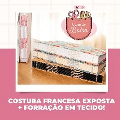 Capa de Curso de Bolso: Costura Francesa Exposta