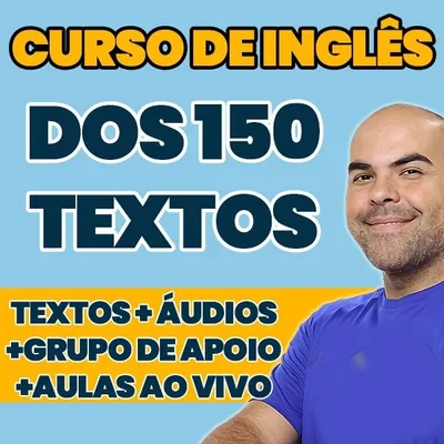 Capa de Curso de Inglês: 150 Textos em Inglês