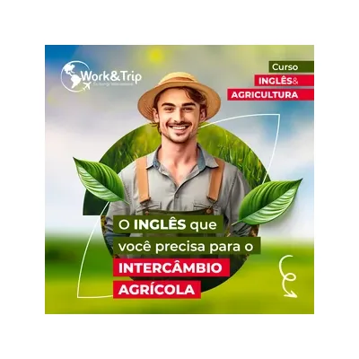 Capa de Curso de Inglês e Agricultura