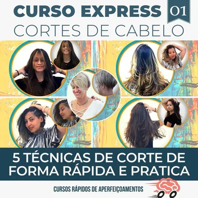 Capa de Curso Express, 5 Técnicas de Corte de Cabelo