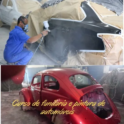 Capa de Curso de Funilaria Express e Pintura de Automóveis