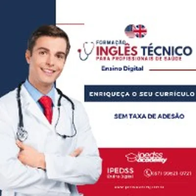 Capa de Curso de Inglês Técnico para Profissionais de Saúde