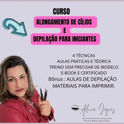 Capa de Curso Muito Além dos Cílios