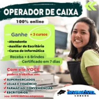 Capa de Curso de Operador de Caixa