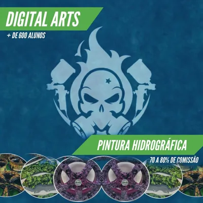 Capa de Curso de Pintura Hidrográfica Digital Arts