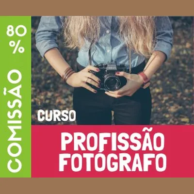 Capa de Curso Profissão Fotógrafo para Iniciantes