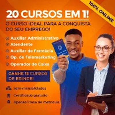 Capa de Curso Profissionalizante 20 em 1