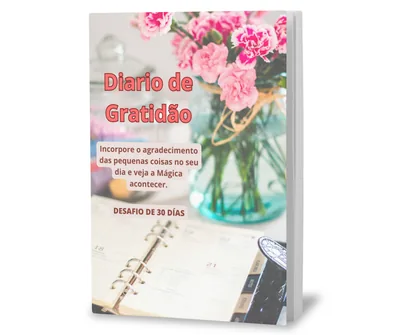 Capa de Diário de Gratidão: Desafio de 30 Dias