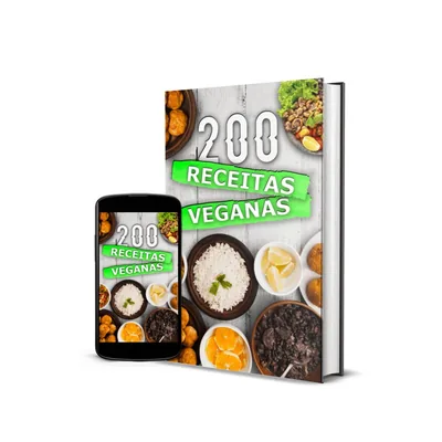 Capa de Ebook 200 Receitas Veganas