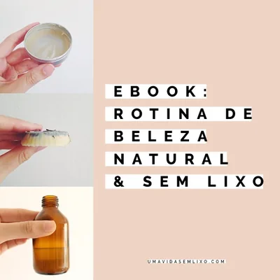 Capa de Ebook Rotina de Beleza Natural e Sem Lixo