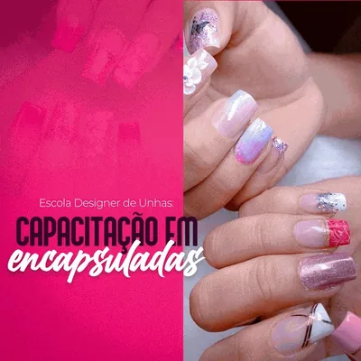 Capa de Escola Designer de Unhas: unhas decoradas encapsuladas