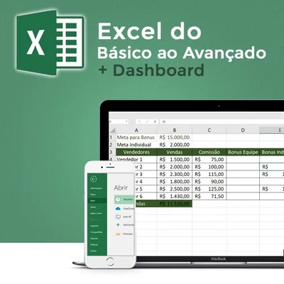 Capa de Excel do Básico ao Avançado: Planilhas Profissionais e Dashboard