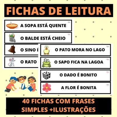 Capa de Fichas de Leitura: Frases Simples
