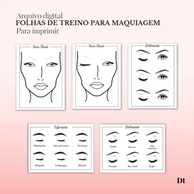 Capa de Folhas de Treino para Maquiagem