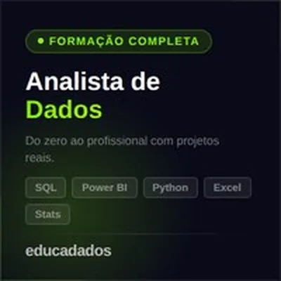 Capa de Formação Analista de Dados: do Zero ao Profissional