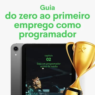 Capa de Guia do Zero ao Primeiro Emprego como Programador