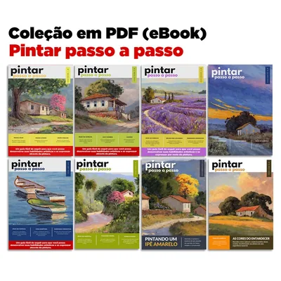 Capa de Kit 8 Revistas Pintar Passo a Passo em PDF (Números 1 ao 8)