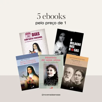 Capa de Kit das Rosas: Livros sobre Santa Teresinha