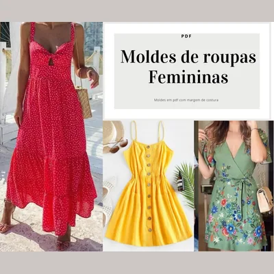 Capa de Kit de Moldes de Roupas Femininas em PDF