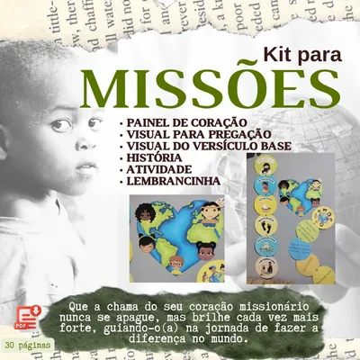 Capa de Kit Missões para o Ministério Infantil