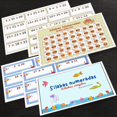 Capa de Kit Sílabas Numeradas Simples e Complexas