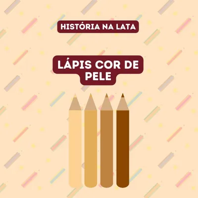 Capa de Lápis de Cor de Pele: História na Lata