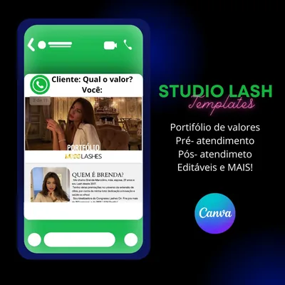 Capa de Lash Stúdio Templates