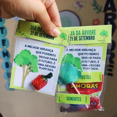 Capa de Lembrancinha para o Dia da Árvore