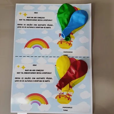Capa de Lembrancinha Volta às Aulas: Balões