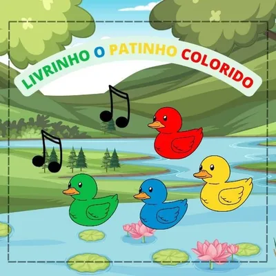 Capa de Livrinho O Patinho Colorido + Luva Musical Divertida