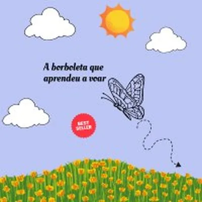 Capa de Livro Infantil: A Borboleta que Aprendeu a Voar