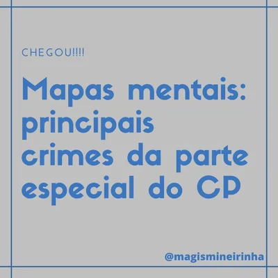 Capa de Mapas Mentais dos Principais Crimes do Código Penal