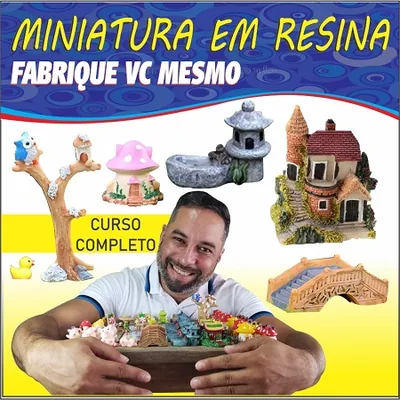 Capa de Miniaturas em Resina, Suculentas e Terrários