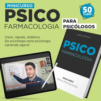 Capa de Minicurso Psicofarmacologia para Psicólogos