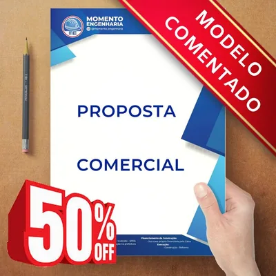 Capa de Modelo de proposta comercial comentado passo a passo