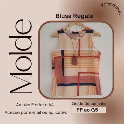 Capa de Molde Blusa Regata